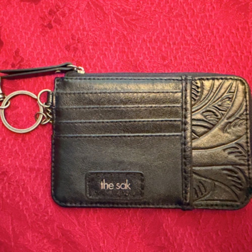 The Sak Iris Black Leather Card Wallet